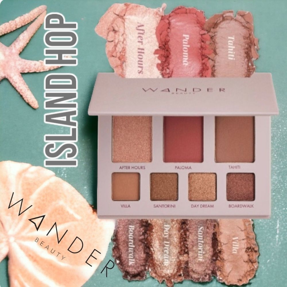 Wander Beauty Island Hop Eye & Face Palette (Golden Brown Shimmer, Bronzer, Blus